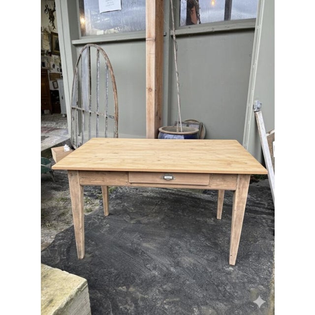 Country-Style Table with Two Drawers, 1930s For Sale - Image 11 of 13