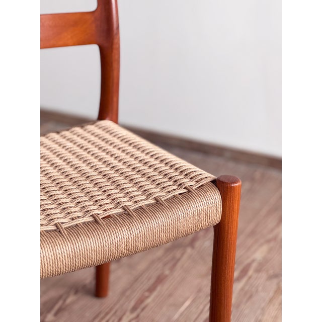 Vintage Model 84 Teak Dining Chairs by Niels O. Møller for J.L. Moller, Set of 2 For Sale - Image 6 of 15