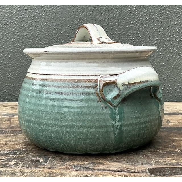 Late 20th Century Vintage Original Studio Pottery Lidded Bowl For Sale - Image 5 of 12