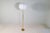 1960s Mid-Century Asea Brass Floor Lamp with Round Cotton Shade, Sweden, 1960s For Sale - Image 5 of 16