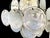 Metal Vintage Italian Murano Chandelier with 36 White Disks, 1990s For Sale - Image 7 of 17