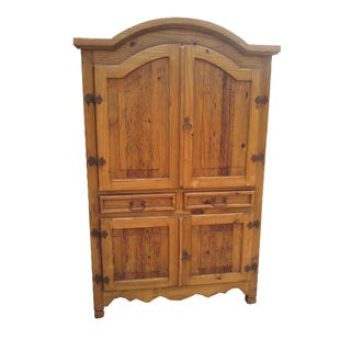 Rustic Pine Armoire For Sale
