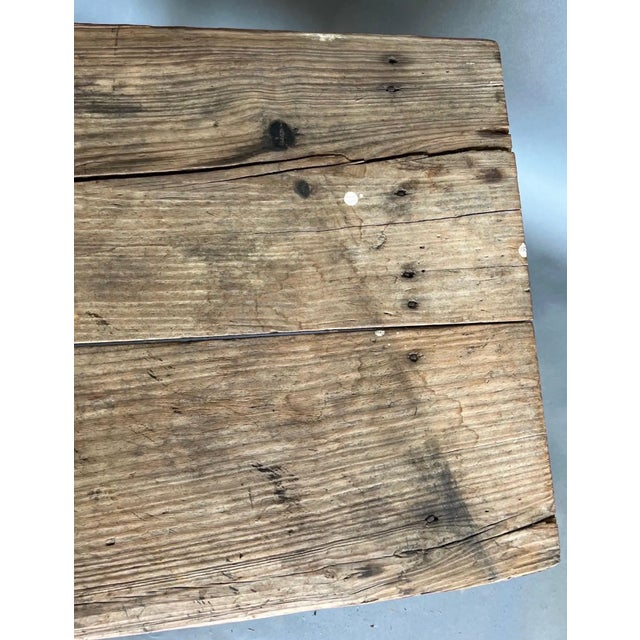 Brown Early 19th Century Continental Stripped Pine Side Table For Sale - Image 8 of 8