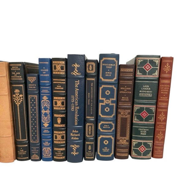 Animal Skin Vintage Collection 25 of the Franklin Library Leather Bound Books For Sale - Image 7 of 9