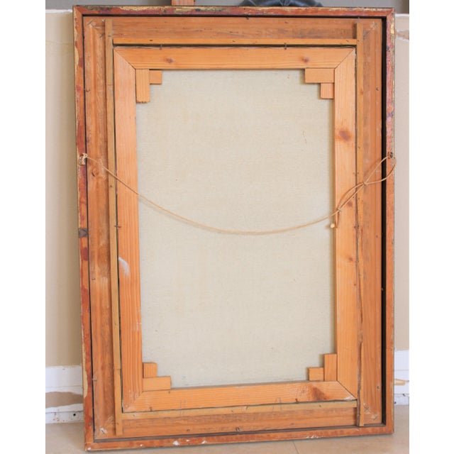 French Provincial Original Signed Venice Italy CItyscape Oil Painting/ Carved Gold Frame For Sale - Image 3 of 5