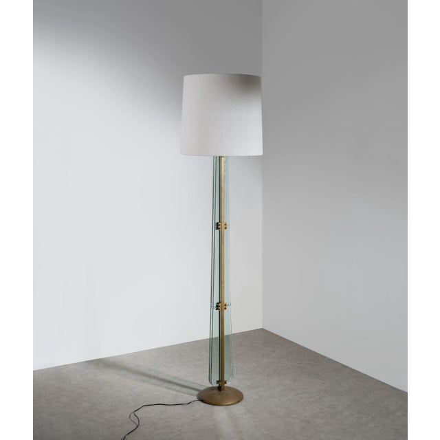 Murano Glass and Brass Floor Lamp, 1950s For Sale - Image 11 of 11