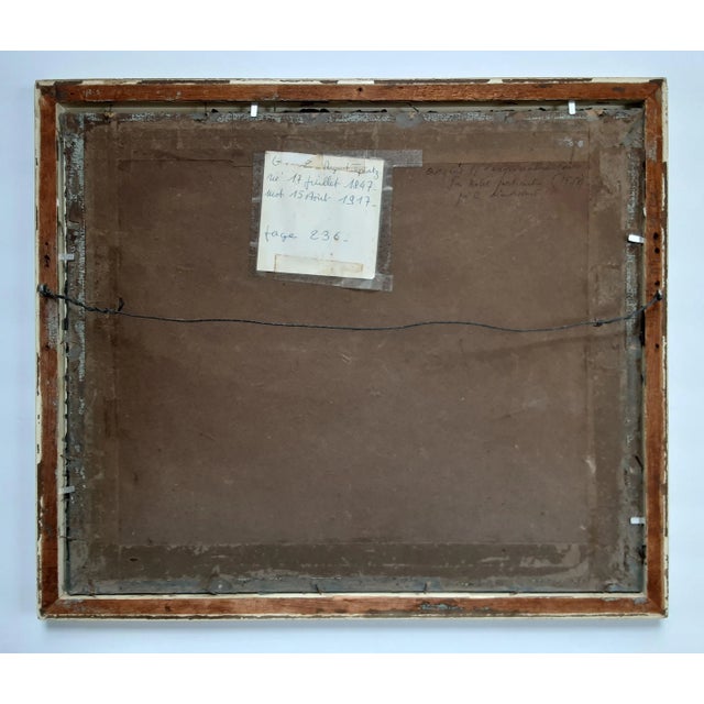 Paint Antique Military Watercolor Painting For Sale - Image 7 of 9