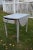 1970s Mahogany Pembroke Drop Leaf Accent Table Painted Storage Drawer Gray 70s For Sale - Image 5 of 12