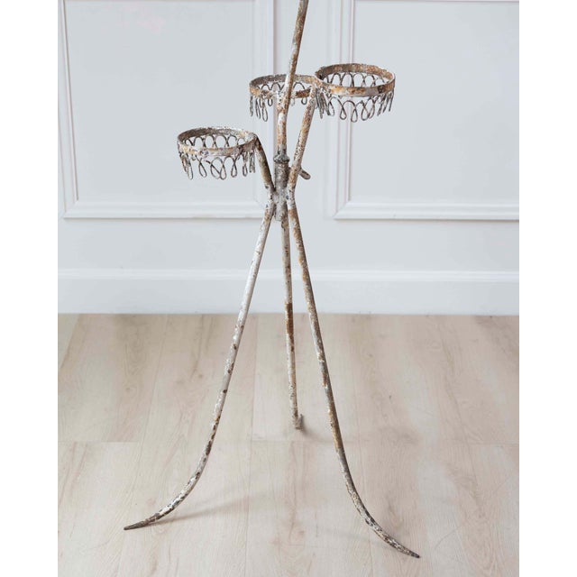 Mid 20th Century Charming French Birdcage Plant Stand with Original Paint For Sale - Image 10 of 15