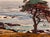 Hanson Puthuff "Monterey Coastal Cypress" Plein Air Impressionist Landscape-1930s Oil Painting For Sale - Image 4 of 10