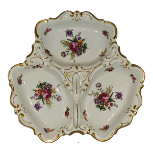 Vintage, Reichenbach, Fine China Three-Part Divided Serving Dish