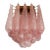 Murano Ceiling Chandelier – 32 Rose/Pink Grit Drop Shape Glass For Sale