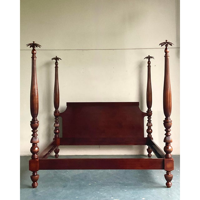 Vintage Regency Rice Poster King Size Bed For Sale - Image 4 of 7