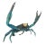 Late 20th Century Enameled Brass Blue Crab Figure For Sale
