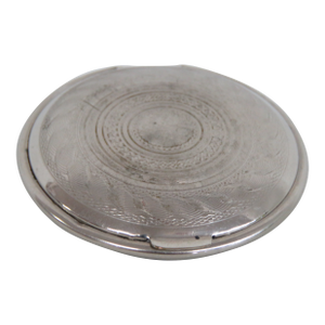 Richard Hudnut Powder Compact Engraved Silver Tone Art Deco Pocket Mirror 4775b