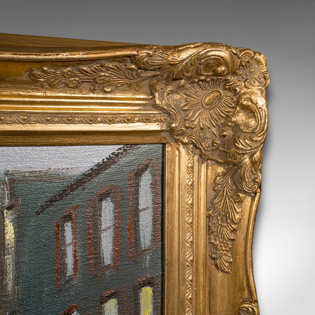 1980's Large Vintage Edwardian Street Painting For Sale - Image 9 of 11