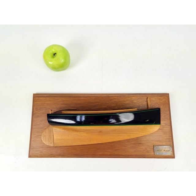 Vintage Handcrafted Half-Model Cat Boat by Daniel Guyomarch, 1990s For Sale - Image 3 of 17
