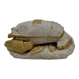 Vintage Italian Majolica Crab Lidded Ceramic Box Textured Glaze Marked