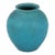 1930 French Art Deco Turquoise Glaze Porcelain Vase For Sale