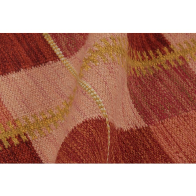 Bright Pink Contemporary Scandinavian Style Wool Flatweave Rug, by Rug & Kilim, India For Sale - Image 8 of 10