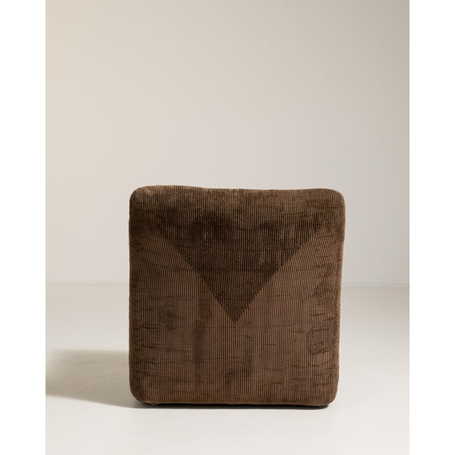 Mid 20th Century Mid-Century Modular Lounge Chair with Corduroy Upholstery, Antique, France, 20th Century For Sale - Image 5 of 12