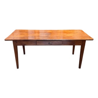 19th Century French Cherry Farm Table For Sale
