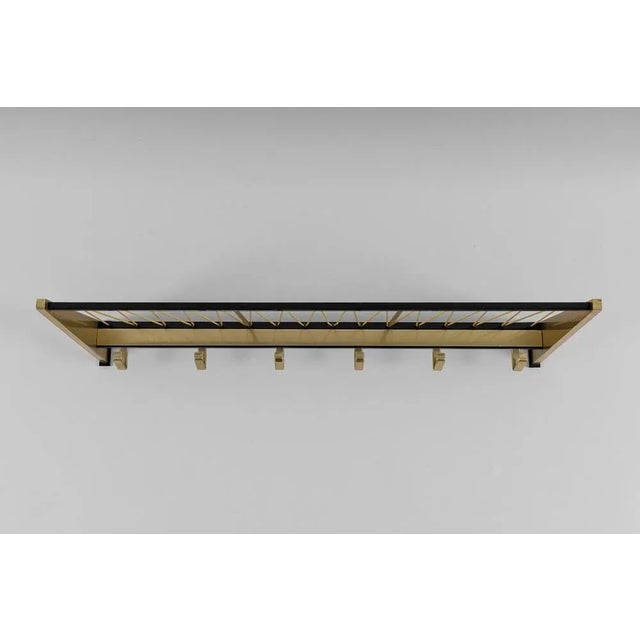 Black Mid-Century Modern Brass Coat Rack, Austria, 1950s For Sale - Image 8 of 8