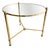 French Brass and Glass Round Cocktail Table in the style of Maison Baguès For Sale