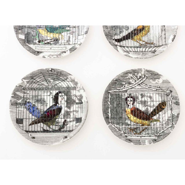 Piero Fornasetti Fornasetti Le Arpie Gentili Porcelain Coasters, 8 For Sale - Image 4 of 10