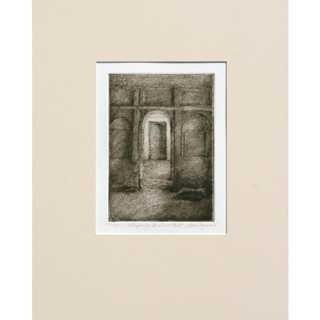 Black Susan Varjavand "Whisperings at a Cross Point" Drypoint Etching circa 1990 For Sale - Image 8 of 8
