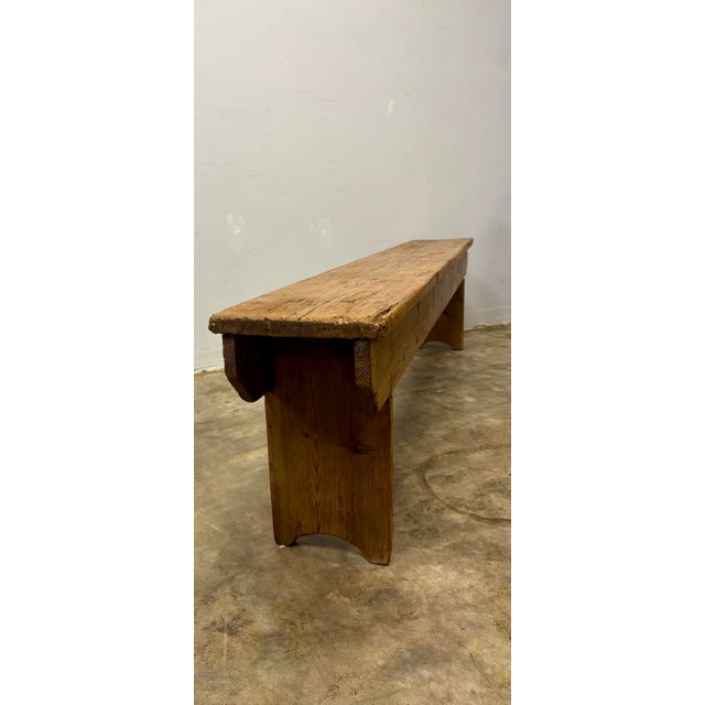 Brown Antique English Pine Benches - A Pair For Sale - Image 8 of 8