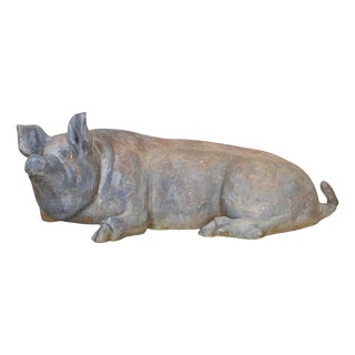 19th Century English Lead Pig, 1886 For Sale