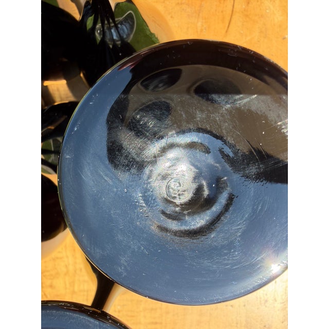 1960s Libby Crystal Black Amethyst Wine Glasses - Set of 8 For Sale - Image 10 of 12