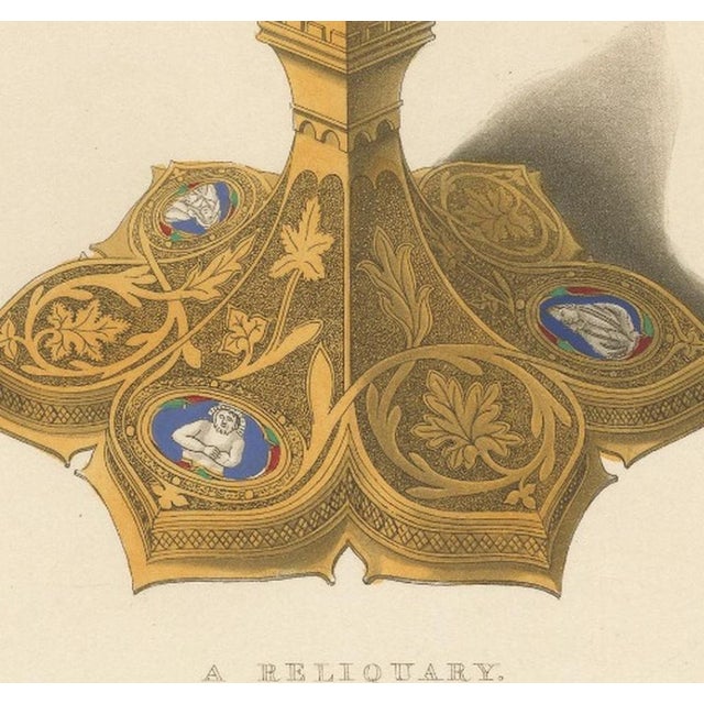 Medieval Reliquary Gothic Church Treasure, 1850, Print on Paper For Sale - Image 9 of 13