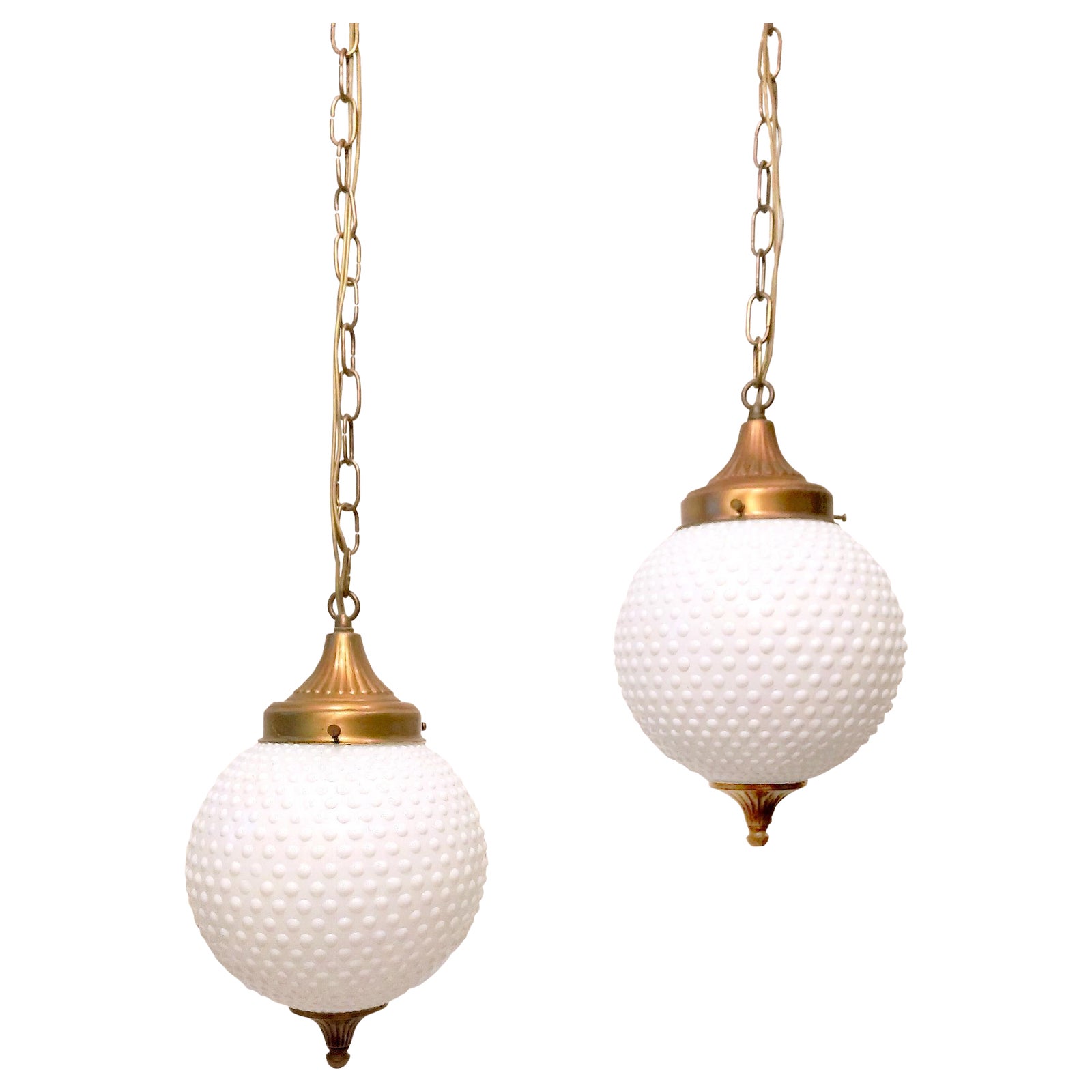 Hobnail Milk Glass Swag Light Fixture Chairish