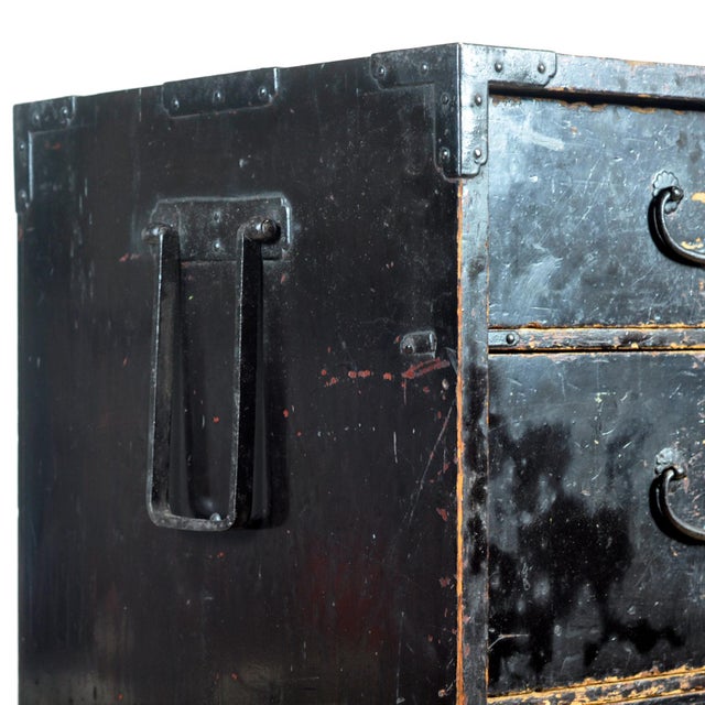 Japanese Tansu Chest of Drawers, 1890 For Sale - Image 12 of 18