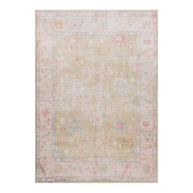 Kemer Machine Woven Rug Light Pink 6x8 For Sale
