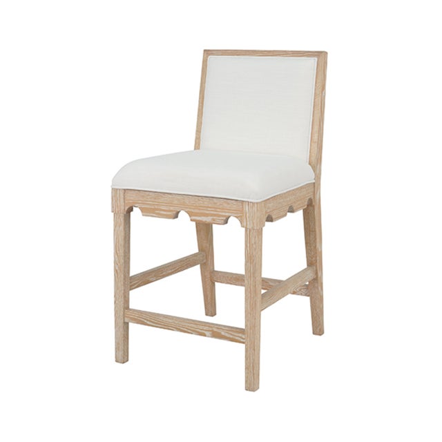 New item. Not vintage. Add a natural look to your kitchen with the Lanister Cerused Oak Square Back Counter Stool! The...