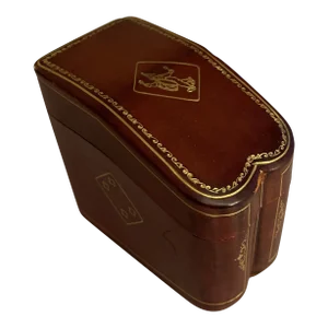 Italian Gilt Leather Card Box