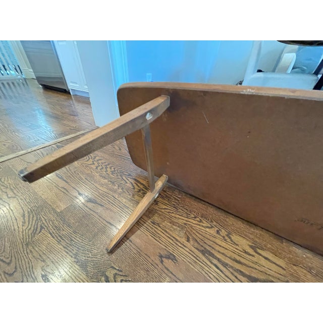 Lane Furniture 1960s Lane Mid-Century Modern Surfboard Coffee Table With Slat-Bottom Magazine Rack For Sale - Image 4 of 5