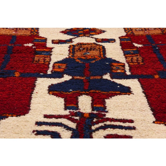 Late 20th Century Vintage Kurdish Pictorial Rug - 04'00 X 12'02 For Sale - Image 5 of 9