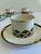 Art Deco Vintage Pickard Ensemble Burgundy Gold Cups & Saucers - 8 pcs For Sale - Image 3 of 11