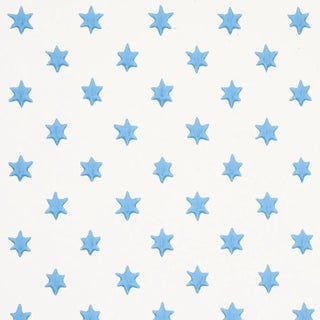 Sample - Schumacher Astral Wallpaper in Blue For Sale