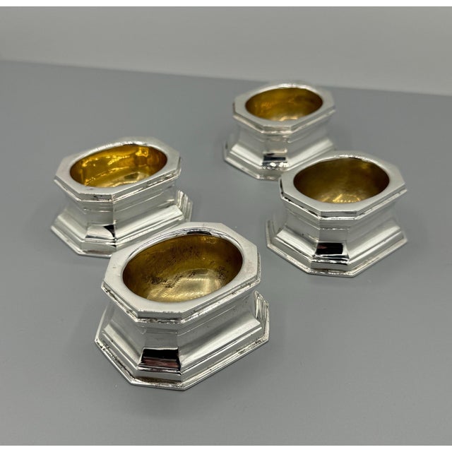 Sterling Silver, Tiffany & Co Silver Salts - Set of 4 For Sale - Image 10 of 12