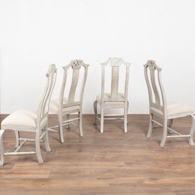 Early 20th Century Set of 10 Swedish Gray Dining Chairs For Sale - Image 14 of 15