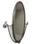 Elegant French Art Deco wall mirror featuring a hand-forged and hammered iron frame with refined linear detailing and...
