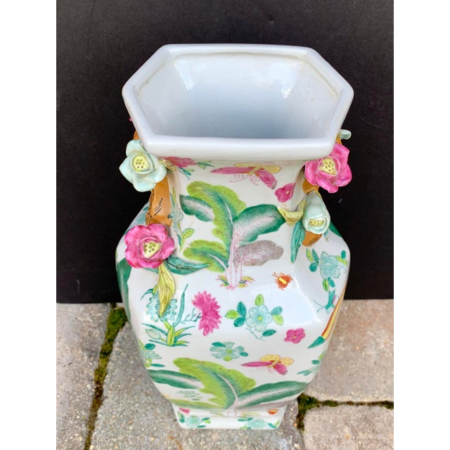 Vintage Gump’s Chinoiserie Porcelain Vase With Bok Choy Chairish