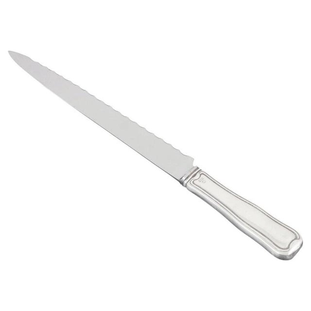1940s Danish Bread Knife in Stainless Steel and Sterling Silver by Georg Jensen, 1940s For Sale - Image 5 of 5