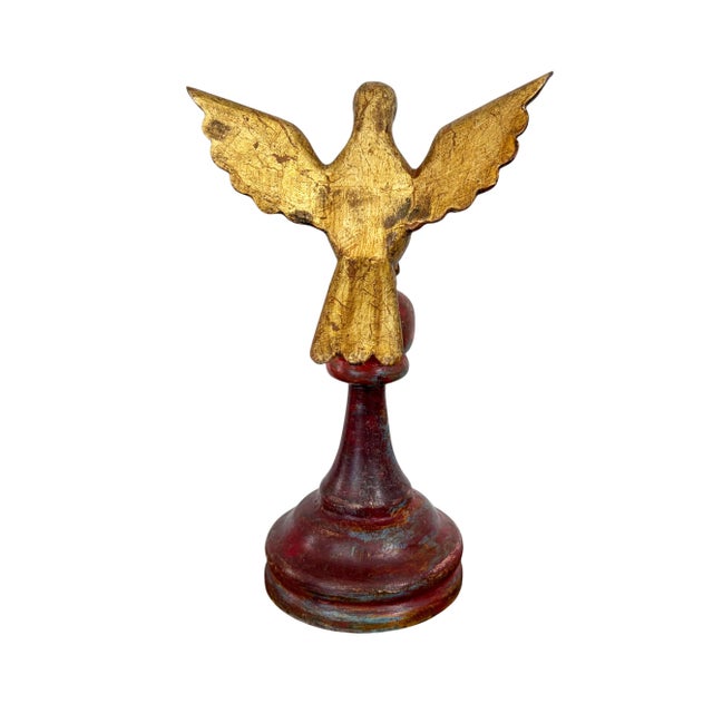 European Carved Wood Bird Sculpture on Finial 8" H For Sale In New York - Image 6 of 7