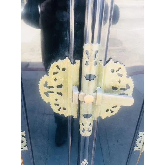 Late 19th century Chinese lacquer carved with gilt altar. Black with gilt details.